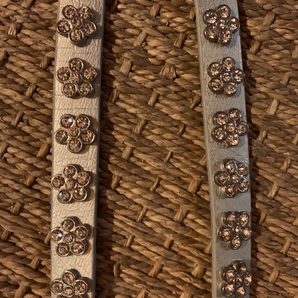 Bedazzled silver belt